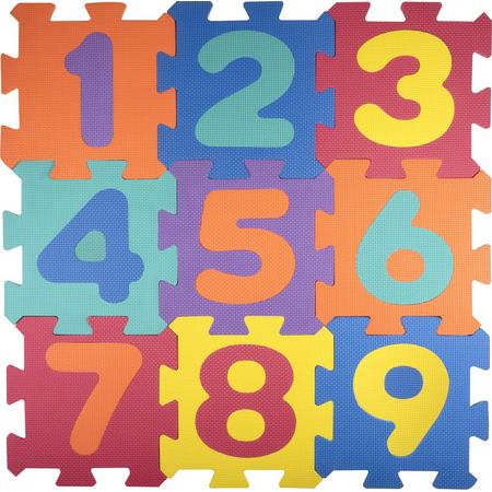 Lets Play Puzzelmat - 18 Stukken - Met Gekleurde Cijfers - 96 x 96 cm - Foam